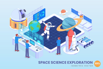 2.5D空间科学探索矢量概念（Ai）