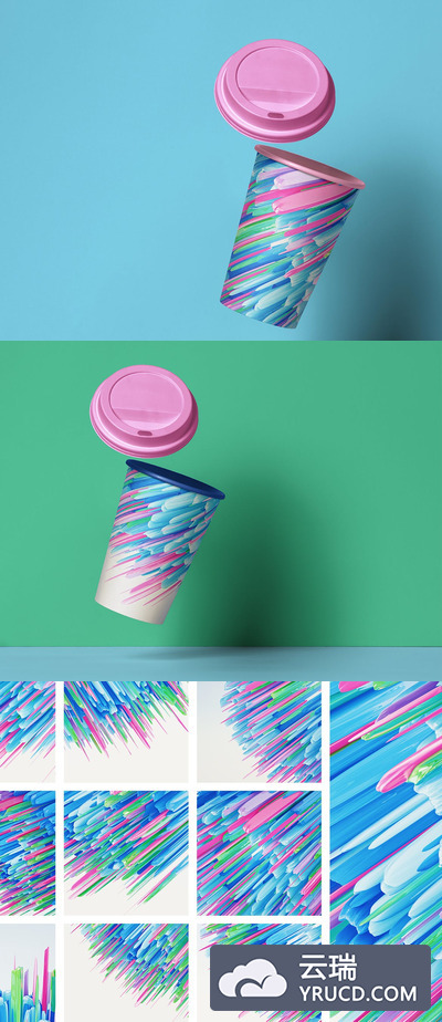 3D抽象霓虹背景（JPG）