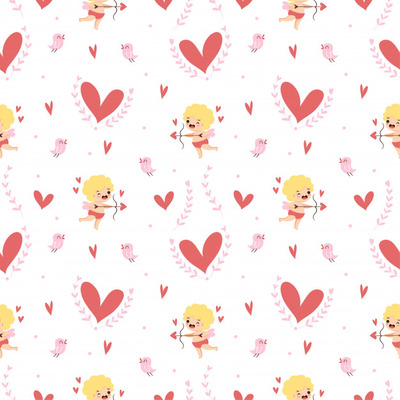 卡通情人节丘比特爱心素材