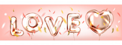 粉红色的情人节表白装饰素材