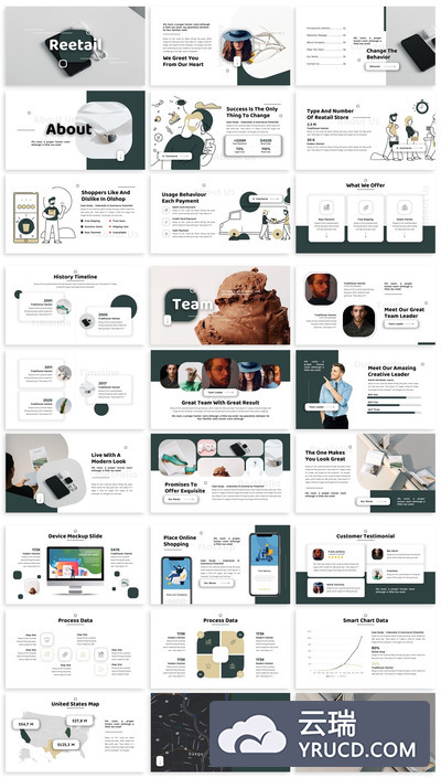 购物类商品介绍PPT模板下载（PPTX）