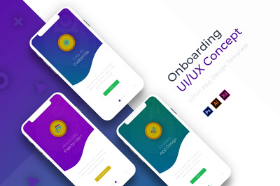 APP程序启动页模板下载（PSD,Ai,XD）