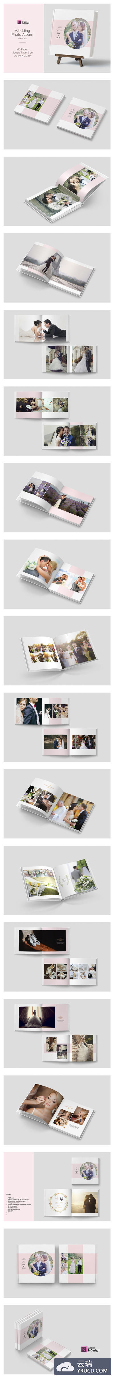 婚礼相册纪念册设计模板[INDD]