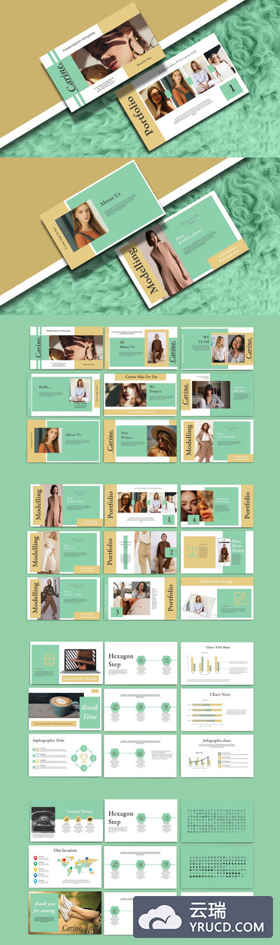 大色块时尚PPT模板下载（PPTX）