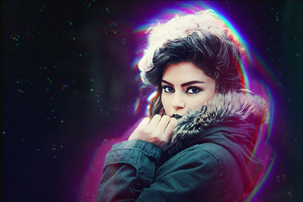 多彩神圣之光效果照片处理ps动作下载