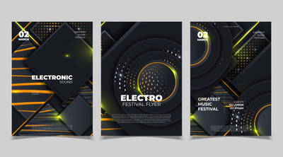 电子音乐节海报设计模板