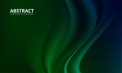 抽象流动绿色渐变科技背景