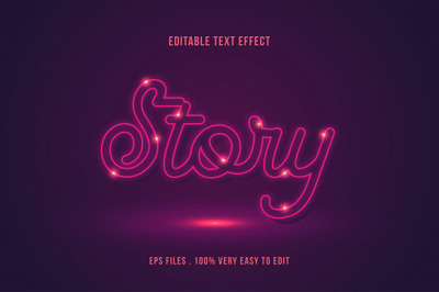 发光3D透视文本效果设计样式