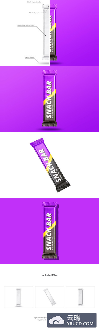 士力架视频包装样机（长）（PSD）