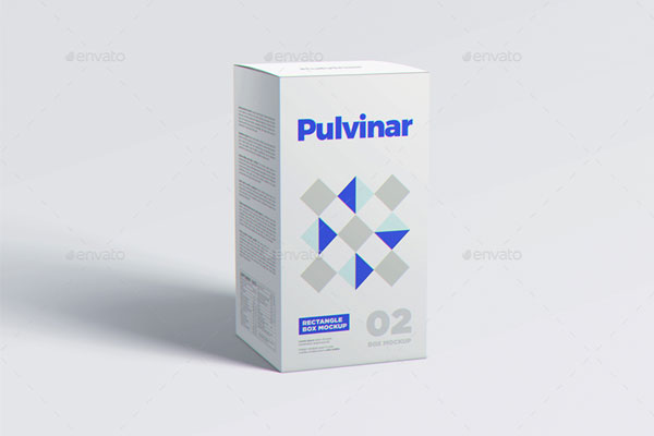 矩形药物盒子包装设计样机