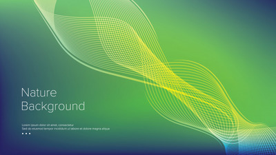 绿色波浪线背景模板设计