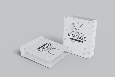 购物袋纸袋样机组合（PSD）