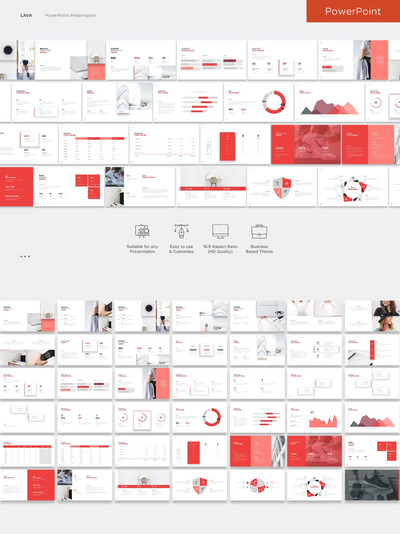 简约清新时尚高端大数据powerpoint幻灯片演示模板（PPT，PPTX）