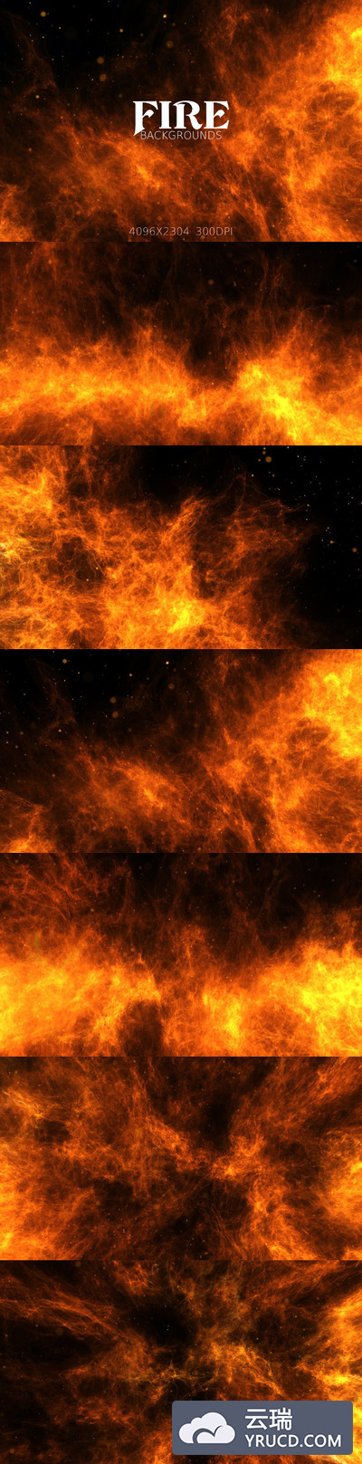 逼真绚丽的火焰燃烧背景底纹纹理集合