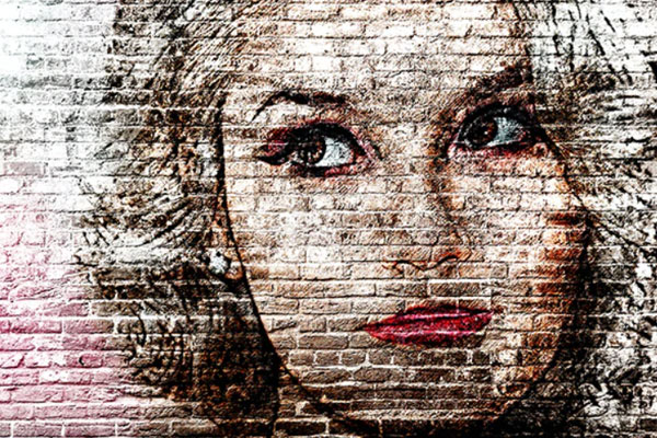 砖墙油漆水彩画效果Photoshop动作