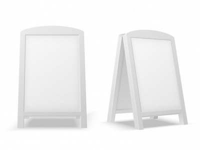 高品质的人行道展示板样机素材