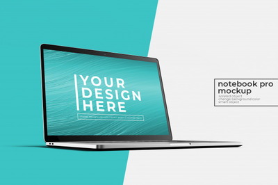 优质的15'4英寸笔记本电脑pro样机[PSD]