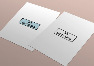 高品质A4尺寸纸张页面展示样机[PSD]