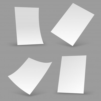 A4尺寸的空白纸张样机[PSD]