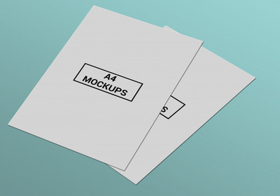 高品质A4尺寸纸张产品展示样机[PSD]