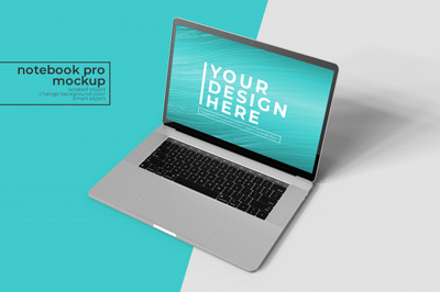 优质的15英寸笔记本电脑展示样机[PSD]