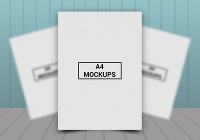 高品质A4尺寸纸张页面展示样机[PSD]