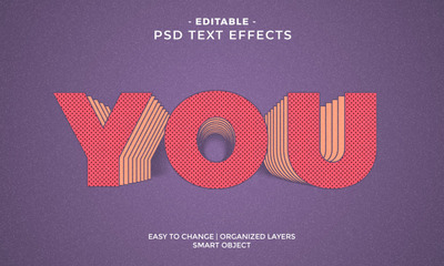 现代多彩设计文字效果样式[PSD]