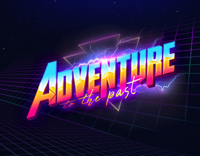 复古酷炫文本效果模板psd图层样式