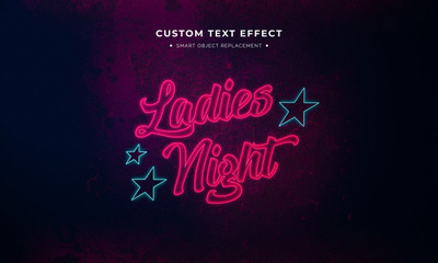 酷炫霓虹灯文字风格效果PS字体样式[PSD]