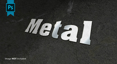 银色金属透视文字效果样式[PSD]