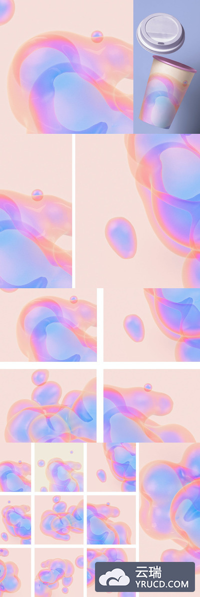 时尚高端绚丽抽象气泡背景底纹纹理集合