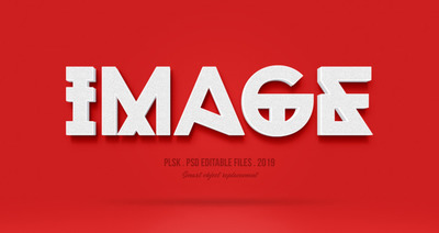 粗体3D文本效果样式[PSD]