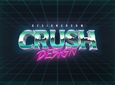 80年代文字效果图层样式[PSD]