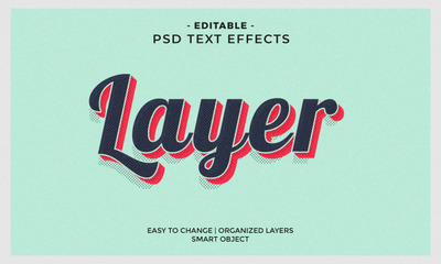 现代彩色分层文本效果[PSD]