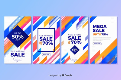 抽象多彩促销销售广告banner模板