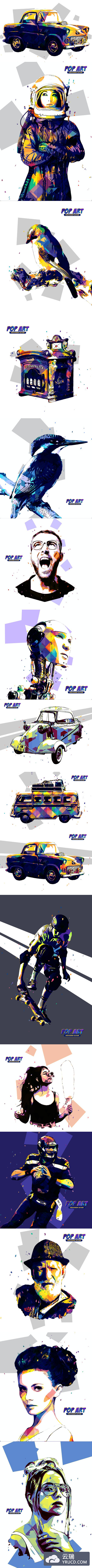 时尚高端绚丽波普艺术Photoshop动作