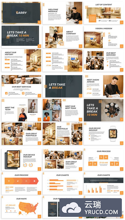 商业谷歌幻灯片模板（PPTX）