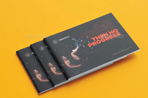 运动健身业务推广/宣传手册设计模板