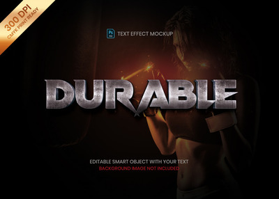 金属石头纹理效果文本特效样式