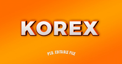 橙色背景上的3D效果字体