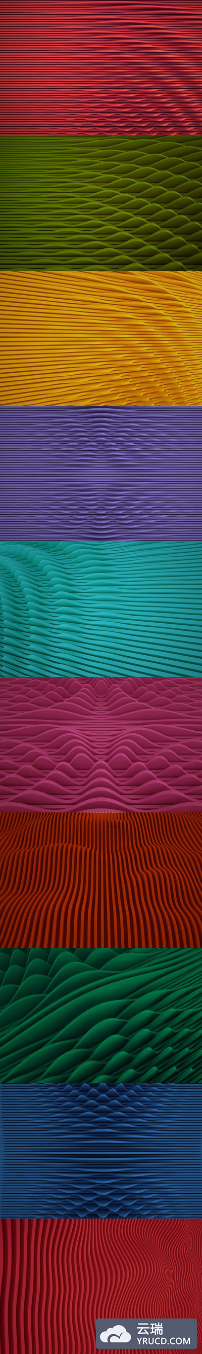 Cymatics抽象立体科技彩色背景（JPG）