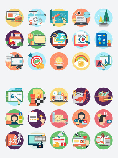 有趣的创意过程-图标（AI,EPS,JPG,PNG,PDF,SVG）