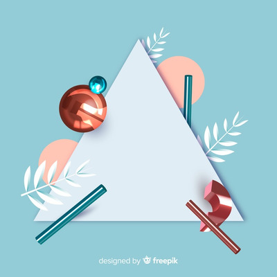 抽象3D几何形状空白横幅背景