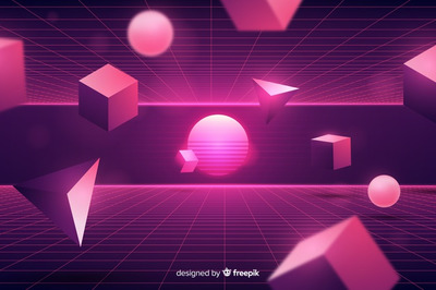 抽象复古立体几何时尚背景