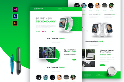 非常适合商业和个人需要的电子邮件EDM推广模板（PSD,AI,XD）