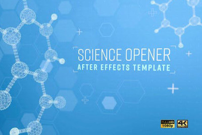 科学/生物学元素开场/演示视频AE模板