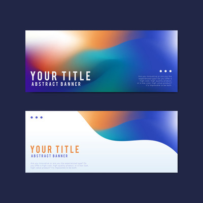 丰富多彩抽象的横幅设计模板