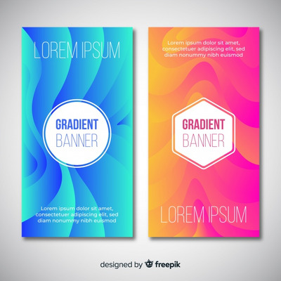 抽象渐变梯度设计横幅模板
