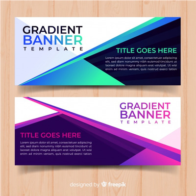 渐变网络广告横幅设计背景