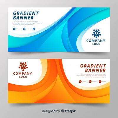 渐变广告banner设计科技背景